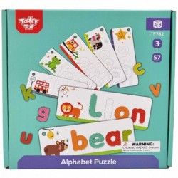 TOOKY TOY Puzzle Alphabet Learning Letters of Animal Words 57 pcs.