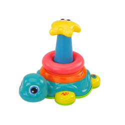 Pyramid Riding Turtle 2in1 Puzzle Wheels Lights Sounds