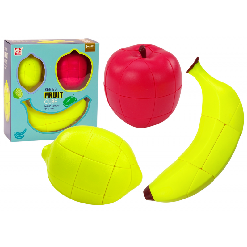 Puzzle Fruits Puzzle Cubes Educational Apple Banana Lemon Magic