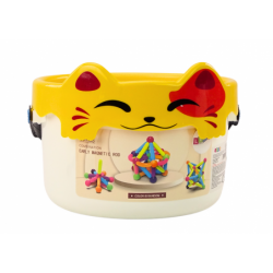 Magnetic Blocks in a Bucket 56 Elements Yellow Cat