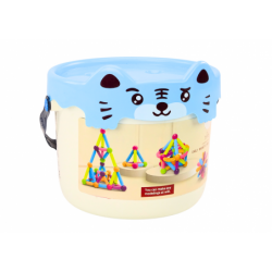 Magnetic Blocks in a Bucket 78 Elements Blue Kitten