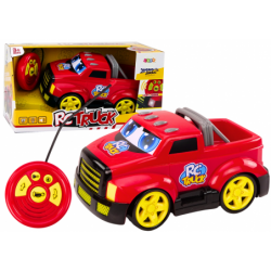 Cartoon Car Remote Controlled Lights Sounds Red