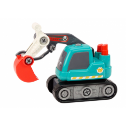 Cartoon Crawler Excavator For Turning DIY Turquoise