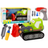 Cartoon Crawler Excavator To Disassemble DIY Green