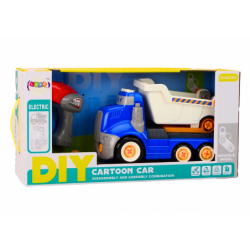 Blue Cartoon Turning Tipper DIY Truck