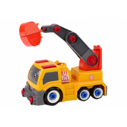 Cartoon Truck With Crane To Dismantle DIY Orange