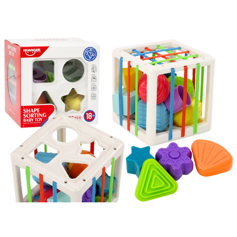 Educational Cube Sorter For Babies, Colorful Blocks