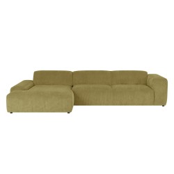 Corner sofa LEHTE 3-seater, left corner, green