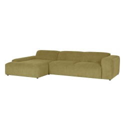 Corner sofa LEHTE 3-seater, left corner, green