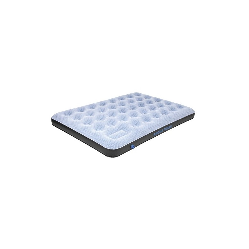 Air bed Double Comfort Plus, grey/blue/black, 197 x 138 x 20 cm