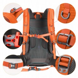 Hiking backpack Aoking 50L Orange with detachable frame