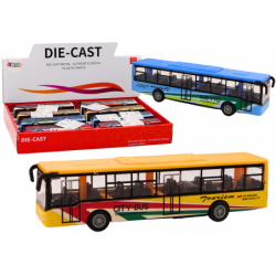 City bus with friction drive, 15 cm, metal