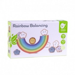CLASSIC WORLD Wooden Puzzle Blocks Balancing Rainbow 10 pcs.