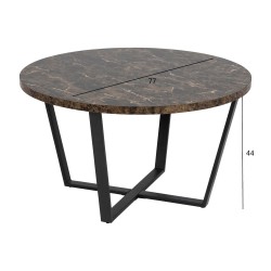 Coffee table AMBLE D77xH44cm, brown