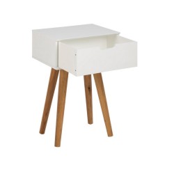 Bedside table MITRA 40x30xH61,5cm, white oak