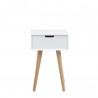 Bedside table MITRA 40x30xH61,5cm, white oak