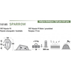 Палатка Sparrow 2, светло-серый/темно-серый, ТМ High Peak