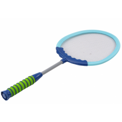 Set of 2 Badminton Rackets Blue Badminton Shuttlecocks