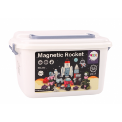 Magnetic Blocks Space Rocket Set 56 pieces. Magnetic Rocket Mix