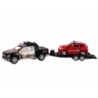 Police Set Car Pickup Off-Road Tow Truck Trailer Police
