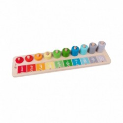 CLASSIC WORLD Puzzle Blocks Learning to Count and Colors for Children 66 pcs.
