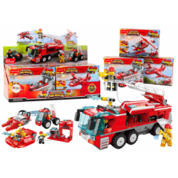 Fire Department Boot Airplane Helicopter Construction Blocks MIX