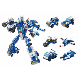 Police Cars Motor Boot Airplane Police Construction Blocks MIX