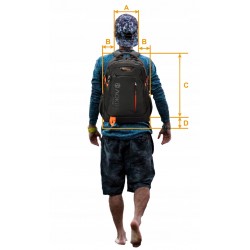 Daypack Aoking CITY SN57 15,6" Black/Orange