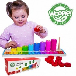 WOOPIE GREEN Puzzle Learning to Count and Colors Montessori 56 pcs.