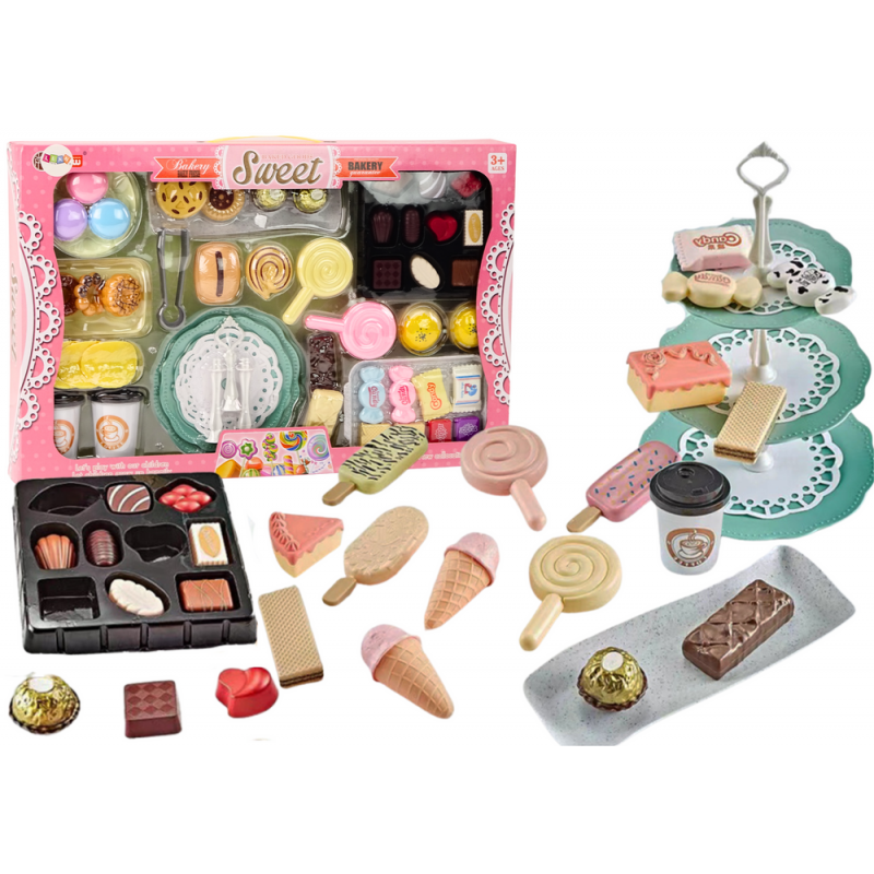 ﻿Confectionery Cafe Set Sweets Figurines Coffee Cake 50 pieces.
