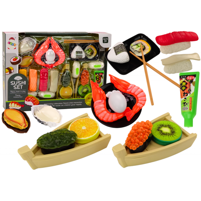 Sushi Toy Set, Shrimp Accessories for Children, 24 pieces.