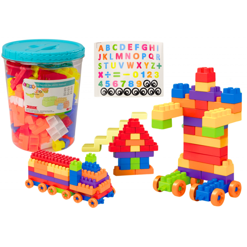 Educational Large Building Blocks in a Bucket Set of 160 pcs.