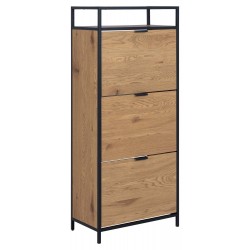 Shoe cabinet SEAFRORD 56x30xH129cm, black