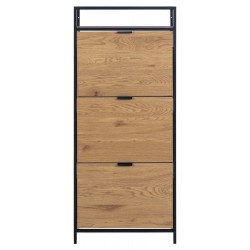 Shoe cabinet SEAFRORD 56x30xH129cm, black