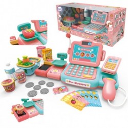 WOOPIE Kids Cash Register Scanner Scale Microphone + 24 Accs.