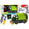 Cartoon Garbage Truck Turning Movable DIY Green