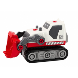 Cartoon Crawler Excavator For Turning DIY White