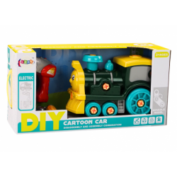 Cartoon Turning Locomotive DIY Green