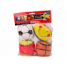 Soft Sports Balls Basketball Rugby Football Baseball Set of 4.