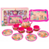 Coffee Tea Set Cups Kettle Tray Pink Cafe 15 pcs.