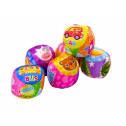 Soft Ball With Rattle Colorful Ball Animals Fruits 10cm MIX