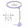 SET HULA HOOP MAGNETIC VIOLET HHM14 WITH WEIGHT + COUNTER HMS + WAIST SUPPORT BR163 BLACK PLUZ SIZE