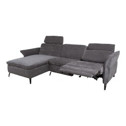 Nurgadiivan DAYTON VN, elektriline recliner 268x157/94xH100cm, tumehall