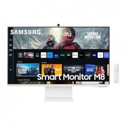 LCD Monitor SAMSUNG LS27CM801UUXDU 27" Smart/4K Panel VA 3840x2160 16:9 60 Hz Matte 4 ms Speakers Camera Pivot Height