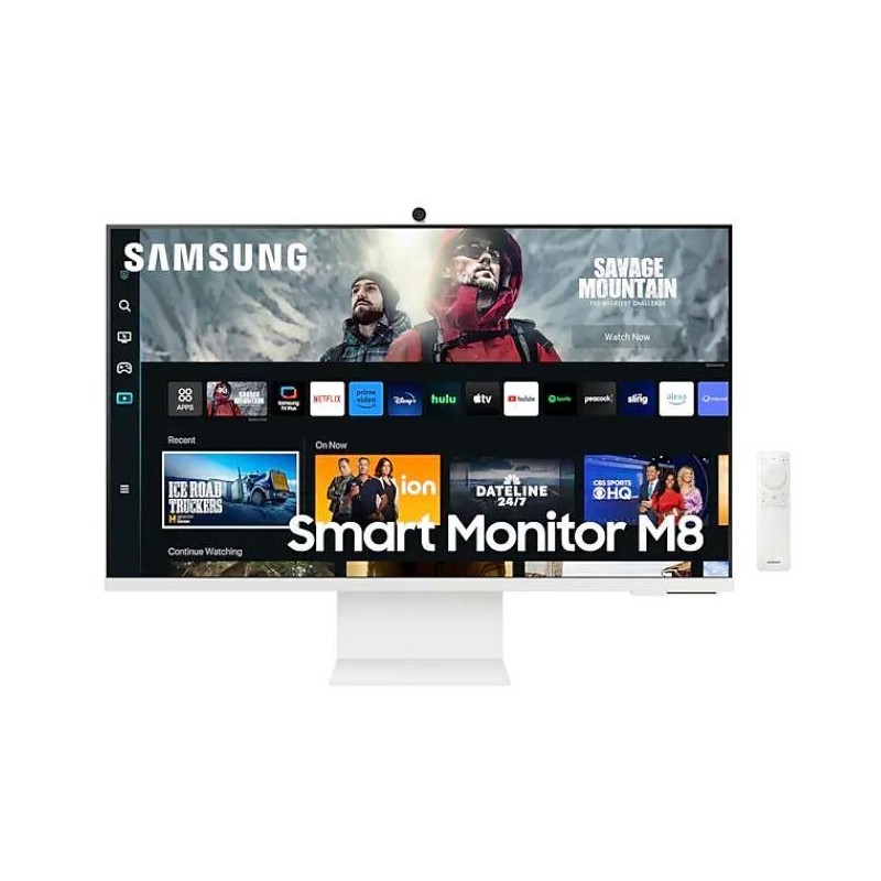 LCD Monitor SAMSUNG LS27CM801UUXDU 27" Smart/4K Panel VA 3840x2160 16:9 60 Hz Matte 4 ms Speakers Camera Pivot Height