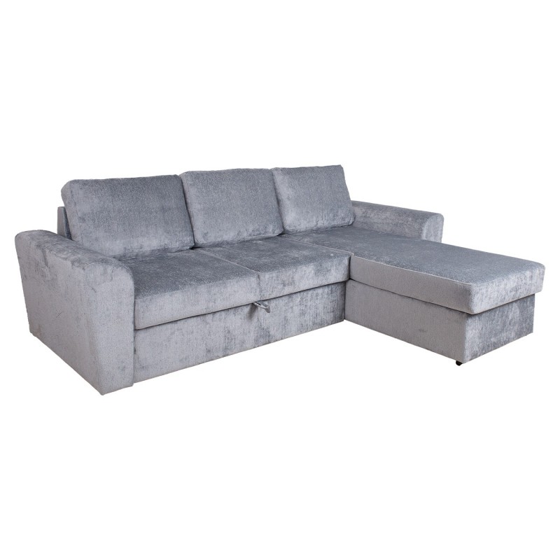 Corner sofa bed INGMAR bluish grey