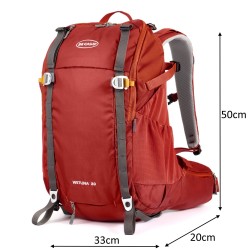 Matkaseljakott RG Wetlina 30L Burgundy