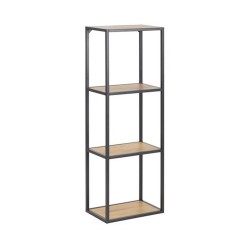 Wall shelf SEAFORD 24x37xH108cm, oak