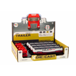 Truck With Trailer TIR Tanker 1:24 Car Truck Red Sounds