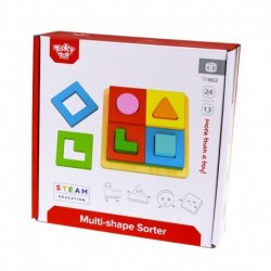 TOOKY TOY Montessori Puzzle Shapes and Colors FSC